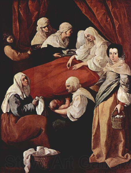 Francisco de Zurbaran The Birth of the Virgin, Norge oil painting art